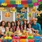 Fiesta Party Decorations Set – Plastic Papel Picado Banner, Hanging Swirls & Honeycomb Centerpieces – Cinco de Mayo Mexican Theme Party Supplies for Taco Party, Birthday & Day of the Dead Decor – Perfect for Mother's Day Card Making Displays